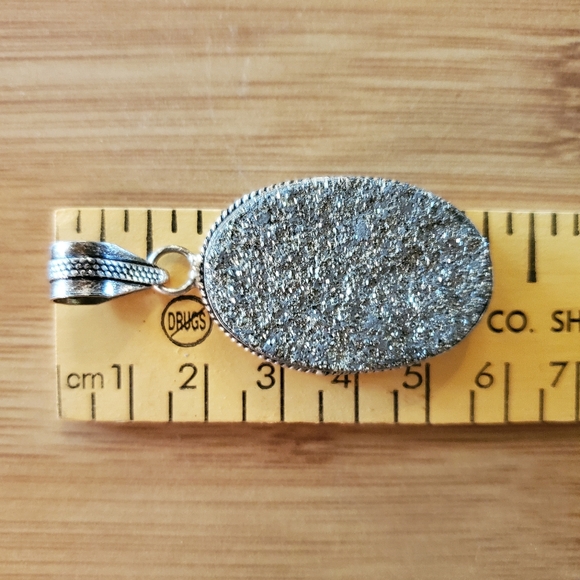 Silver Pyrite Pendant - Picture 5 of 5